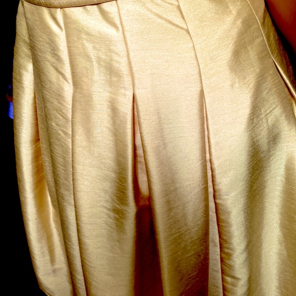 PARTY Shimmering Gold EVAN PICONE Faux Wrap Dress size 10 - Picture 6 of 9